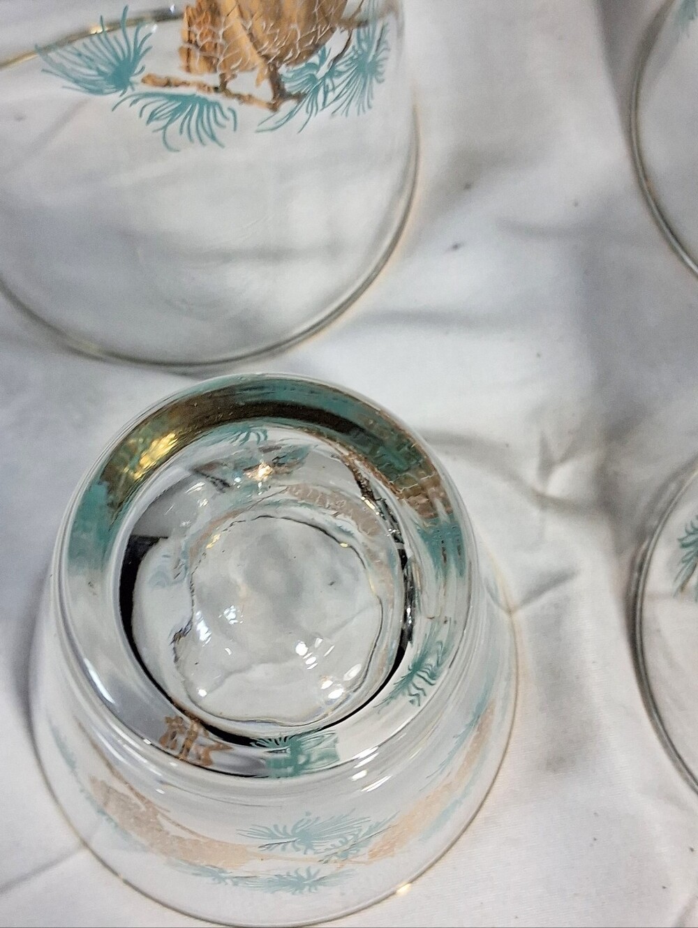 Set Of Libbey Gold with a Pair Of Lowball and Highball Glasses - Picture 8 of 9